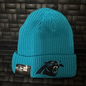 New Era Carolina Panthers Prime Woven Knit Hat Blue NWT fan gift